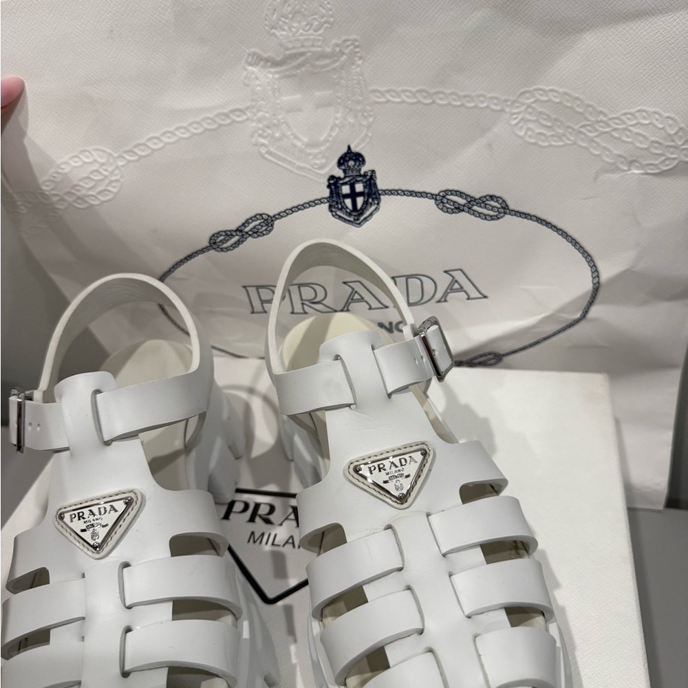 Prada Rubber Monolith sandals - Picture 7 of 15